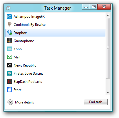 Task Manager Programs Running